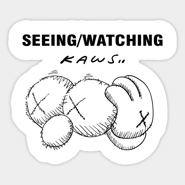 seeing/watching kaws Sticker by Darren.z_z